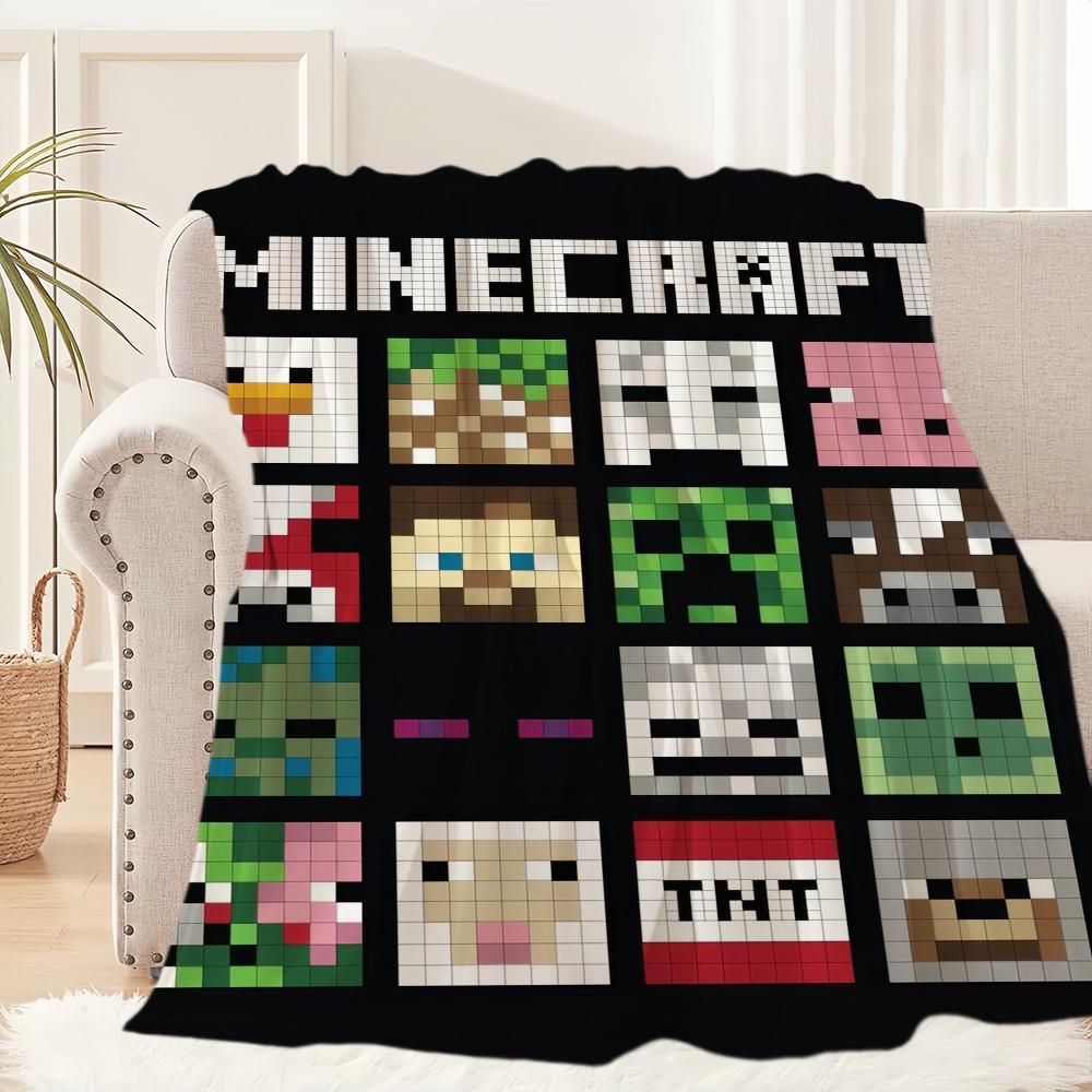 Game M-Mine-Cute C-craft Funny Fashion Blanket Plush Nap Sofa rug for Living Room Office Bedroom Birthday Home Travel Kid Gifts
