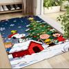 Snoopy'S Christmas Night Carpet Rug Soft Washable Anti Slip Home Living Room Sofa Mats Personalized Christmas Rug
