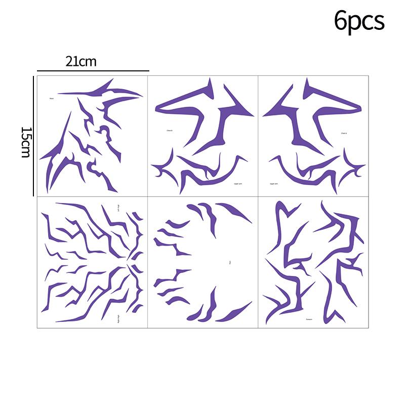 Kpop Демон Люми Наклейки-Татуировки Косплей Наклейки на Тело Саджа Мальчики Темный Набор Татуировок Наклейки Подарки на День Рождения Косплей Реквизит