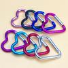 10Pcs Heart Shaped Carabiner Hooks Compact Quick Link Snap Hook Clips Strong Load Bearing Key Holders Camping Supplies