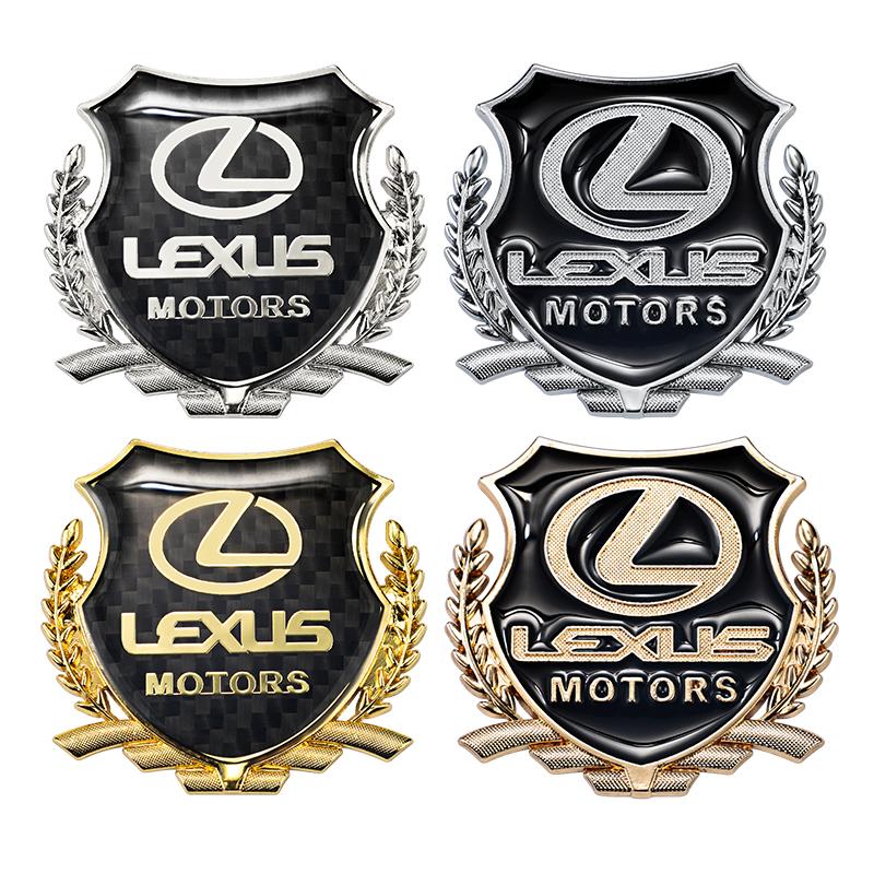 2PCS 3D Metal Emblem Sticker Car Badge Decal for Lexus F SPORT NX RX ES UX GS GX IS LS LX CT LC LBX 350h 450h etc