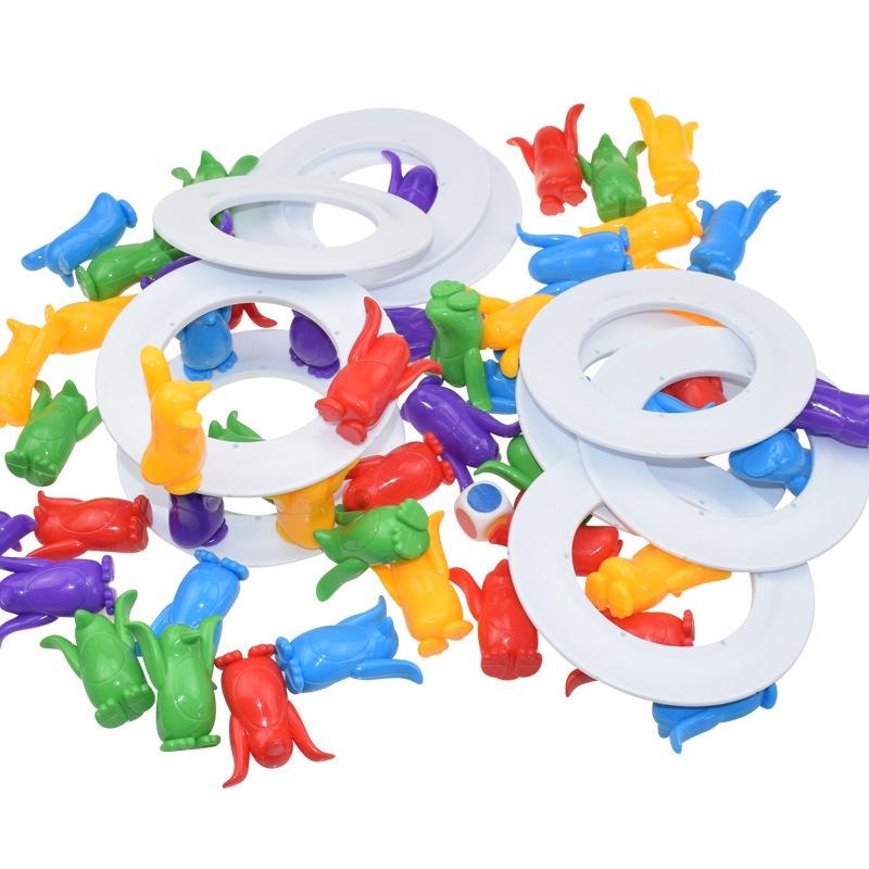 Детские радужные блоки, игра-головоломка, игра с балансом пингвинов, тренировка мелкого движения, настольная игра для вечеринки, игрушки, подарки для детей