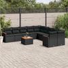 VidaXL Garden Lounge Set with Cushions 11 Pcs, Patio Sofas, Patio Furniture Set, Outdoor Furniture, Black 3226356