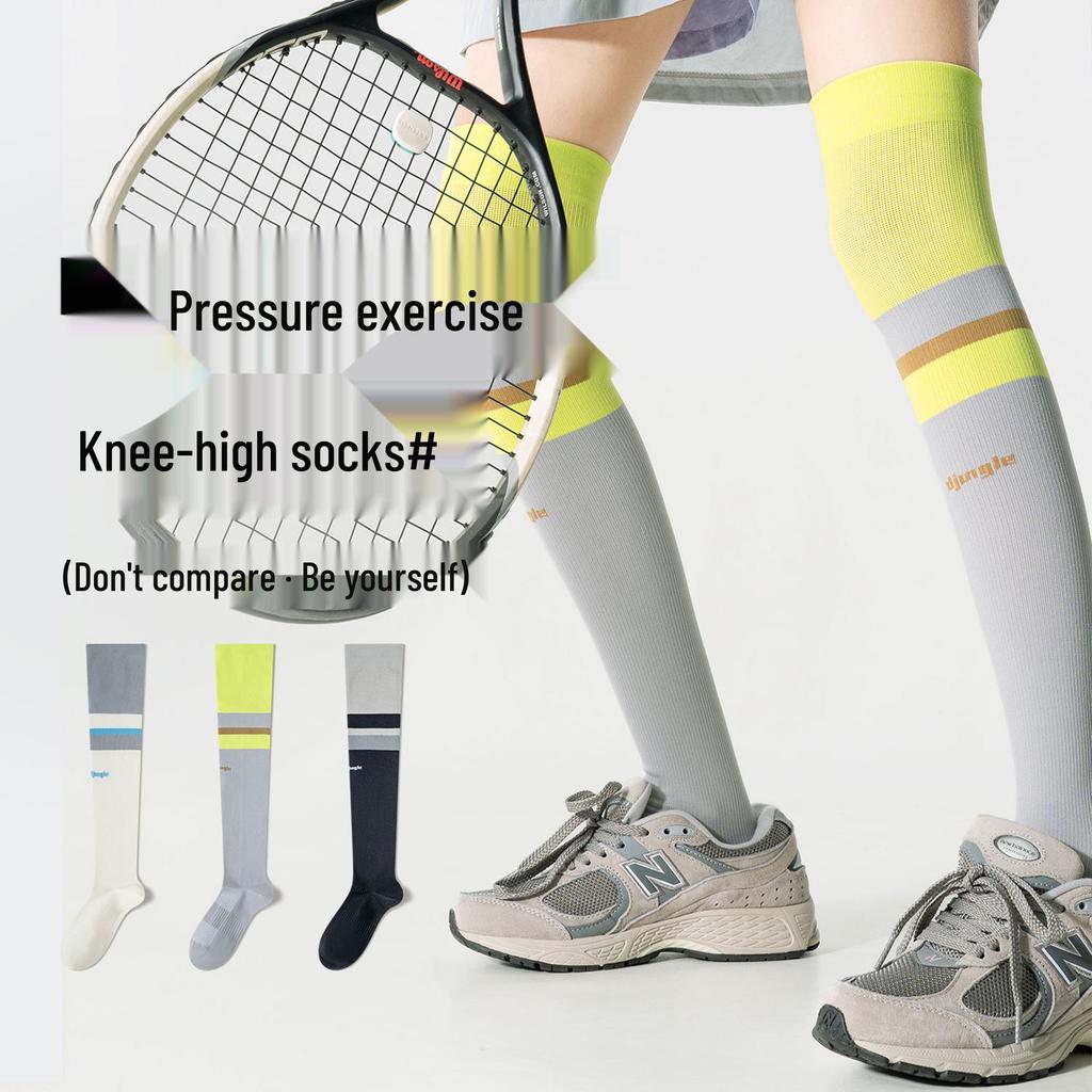 Женские компрессионные спортивные носки выше колена для велоспорта, пешего туризма, бега, альпинизма, фитнеса и поддержки середины икры.