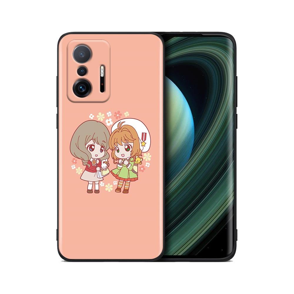 Милый чехол для телефона с изображением аниме-собирателя карт Сакуры для Xiaomi Mi 12 12X 11T X4 NFC M3 F3 GT M4 Pro Lite NE 5G Poco M3 M4 X4