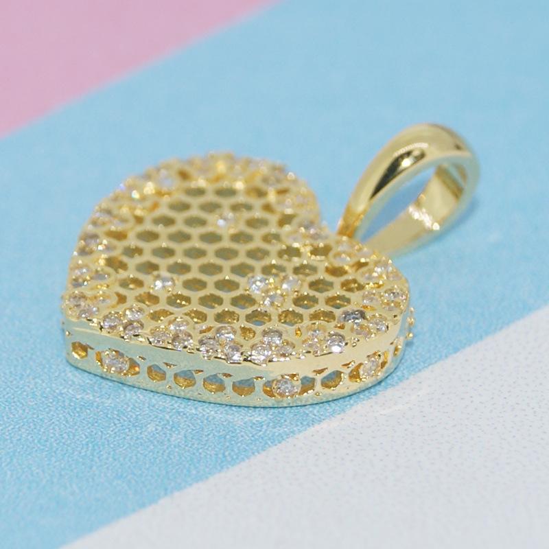 Позолоченное 18K Золотом Оригинальное Сверкающее Пчелиное Улей Светлячок Подкова Клевер Подвеска Бусина Подходит для Медного Браслета Брелок Украшение