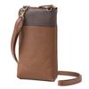 Smartphone Genuine Smartphone Simple X [Corale] Pochette, Leather, Pouch, Women's, L-shaped Zipper, Vertical, (Brown Chocolate)