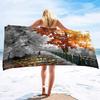 Beautiful Oil Painting Printing Series Seaside Vacation Beach Towel Swimming Bath Towel Sports Towel