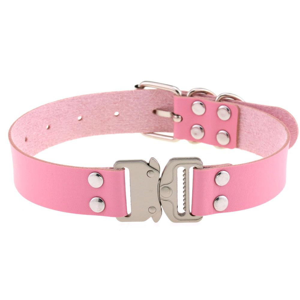 Harajuku Choker Eye-splice Buckle Ожерелье PU Кожа Косплей Аниме Ожерелья Воротник Готический Ювелирные Изделия Подарок