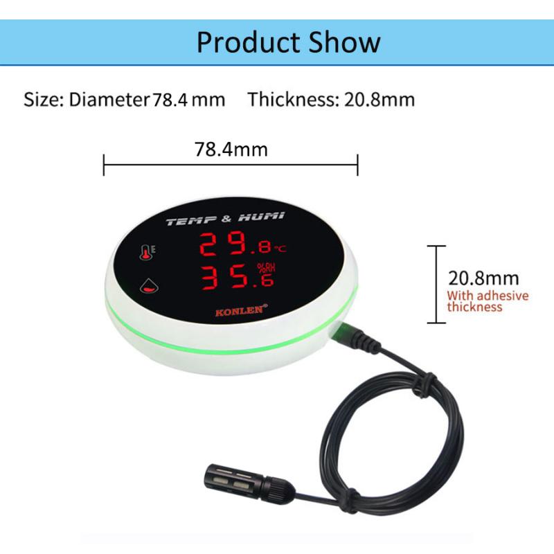 Tuya WIFI гигрометр термометр датчик температуры и влажности с 3-метровым внешним зондом Smart Life цифровой монитор удаленная сигнализация