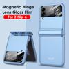 Магнитный адсорбционный защитный чехол для Samsung Galaxy Flip4 Z Flip 4, ультратонкий матовый жесткий пластиковый чехол со стеклянным объективом