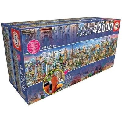 Educa-Borras Le Tour Du Monde Puzzle 42000 Pieces Multicolore