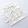 Колпачки для клавиш PBT профиля XDA с японскими символами, 126 шт., молочно-белые, минималистичная тема для кастомизаторов механических клавиатур