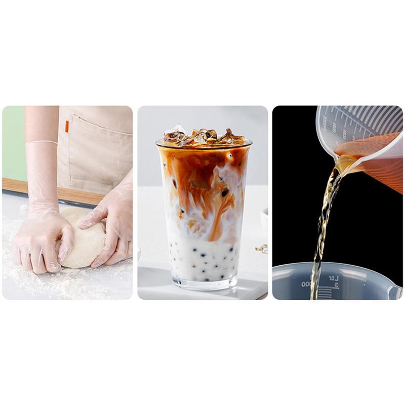 1PC 1000ML Non-stick Silicone Measuring Cup Food Grade Household Graduated Cups Kitchen Baking Measuring Tools High Volume