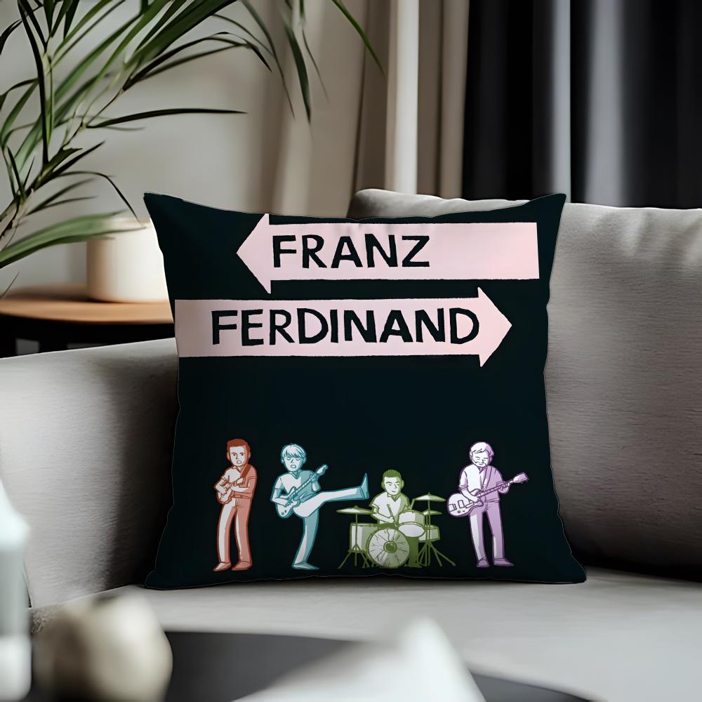 Hot Ffranz Ferdinandiou Cushion Cover Antidustmite Pillowcase Invisible Zipper Silky Short Plush Sofa Cushion Cover