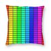 Gay Pride Flag Stripe GLBT LGBT Rainbow Square Pillowcase Pillow Cover Cushion Throw Pillow for Home Sofa Living Room