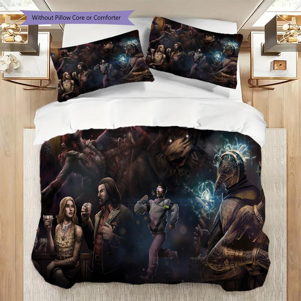 Chainsaw Horror Bedding (1 * duvet cover + 2 * pillowcase, without core) 2D Flat Soft and comfortable Bedding set Christmas birthday gift