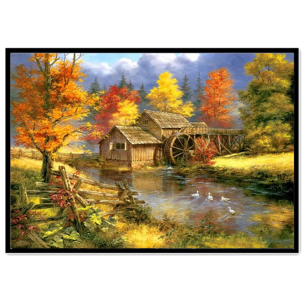 Алмазная картина 5D Фирменная Новинка Пейзаж Алмазная мозаика Лесной дом Набор для вышивки крестом Печать Украшение дома Персонализированный подарок