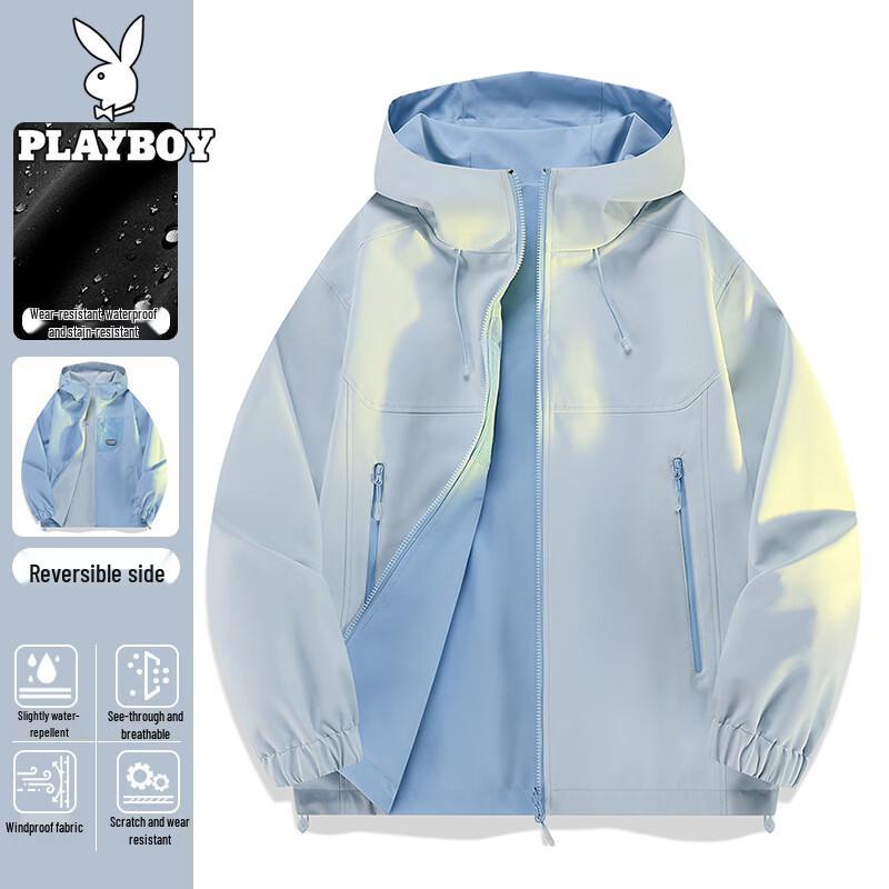PLAYBOY Унисекс двусторонняя уличная куртка с капюшоном