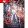 Diamond Painting Scenic Fall Full Round Diamond Embroidery Mosaic Rhinestones