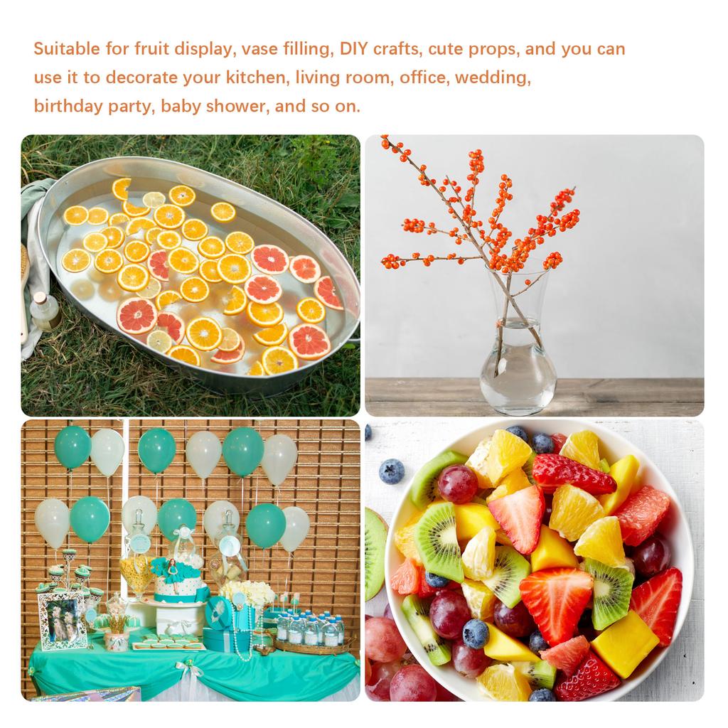 Simulated Fruit Slices Strawberry Kiwi Watermelon Slices Simulated Ice Cubes Fruit Display