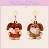 Dog Rolled Dachshund Tongue Bee Design Cute Plush Pendant Keyring Decoration