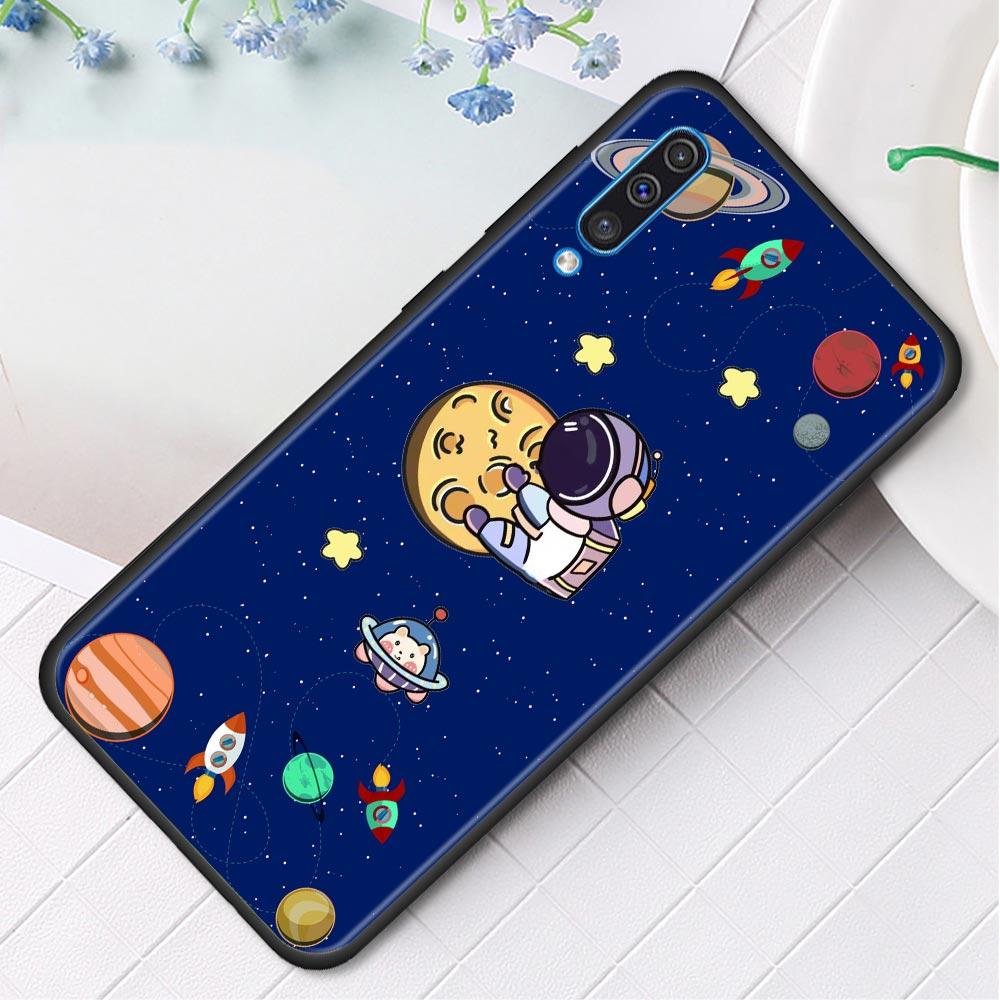 Милый мультяшный чехол Star Planet Astronaut для Samsung Galaxy A50 A70 A10 A20e A30 A40 A20s A10s A10e A80 A90 A60 A30s Phone Shell
