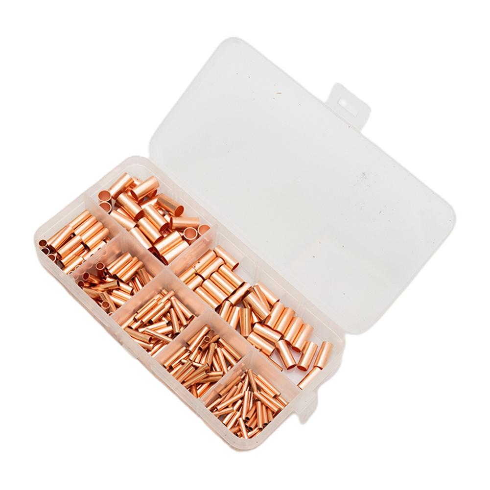 250Pcs Connectors Terminal Kit Butt Wire Cable Crimp