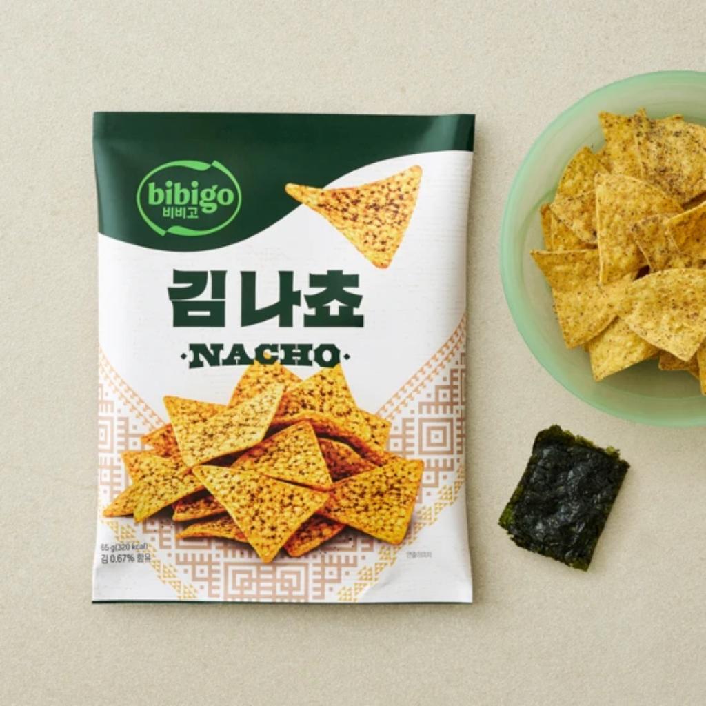 [CJ] Korean Nacho Chips 65g 93g 3 Flavors bibigo Seaweed Dasida Beef Seasoning Crazy Spicy Kimchi Nacho K-Snack