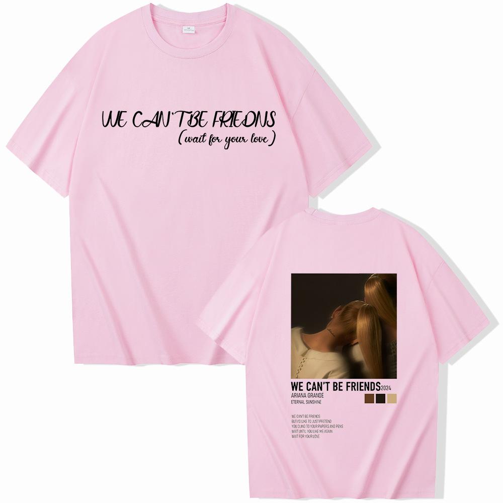 Футболки Ariana Grande We Can't Be Friends Унисекс Харадзюку Круглый вырез Короткий рукав Подарок фанатам Новые футболки