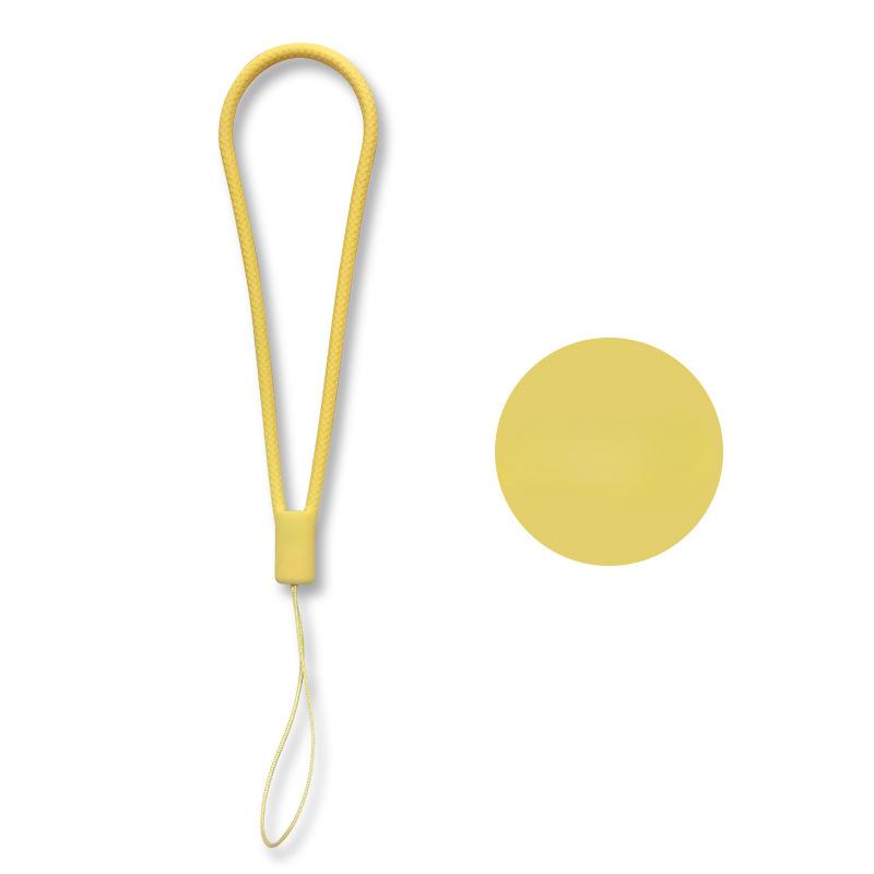 1Pc Color Simple Liquid Silicone Mobile Phone Lanyard Portable Phone Camera Handheld Fan Keychain Non-slip Anti-lost Wrist Strap