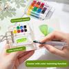 Mini Watercolor Paint Box Pocket Artist Travel Set Versatile Color Palette Portable Plastic Drawing Book