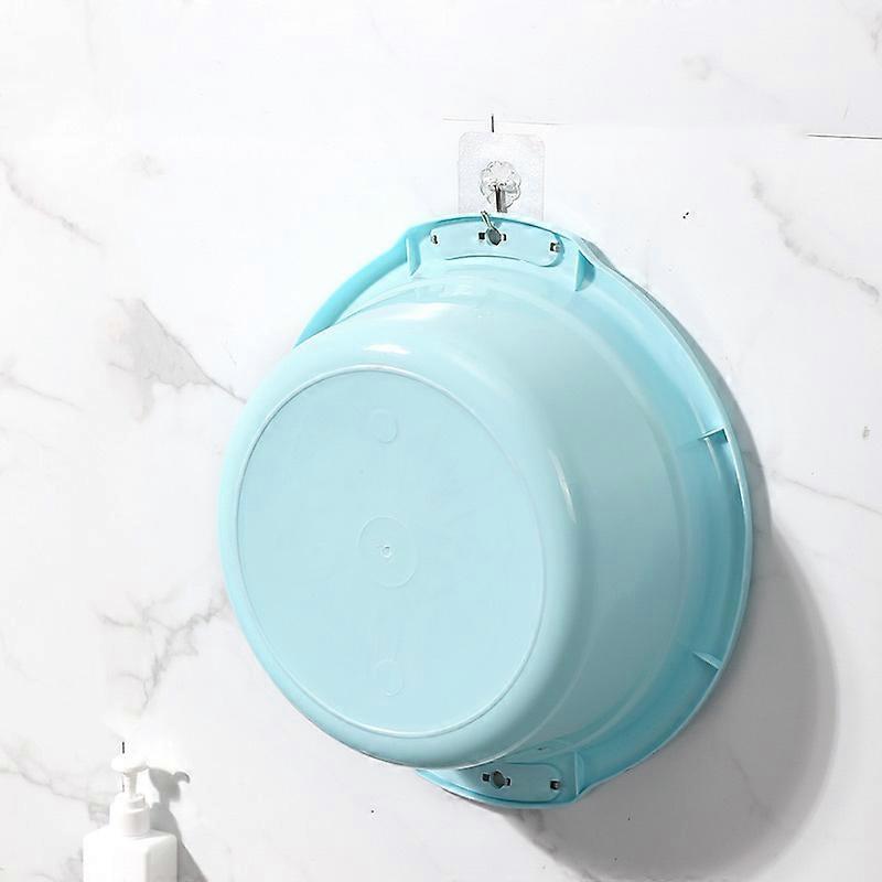 Dww-Blue 26 * 37.5 * 13 cm Thickened Water Basin Plastic Basin Large Binaural Household Baby Adult Laundry Basin Foot Bath Small Basin