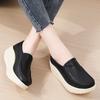 New Spring Women Flat Platform Loafers Shoes Ladies Suede Leather Hollow Casual Shoes Slip On Flats Moccasins Creepers