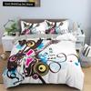 Music Notes Bedding Set for Kids Adult Duvet Cover King Queen Size Print Bed Set Home Textiles Bedclothes 2/3Pcs Duvet Cover Set