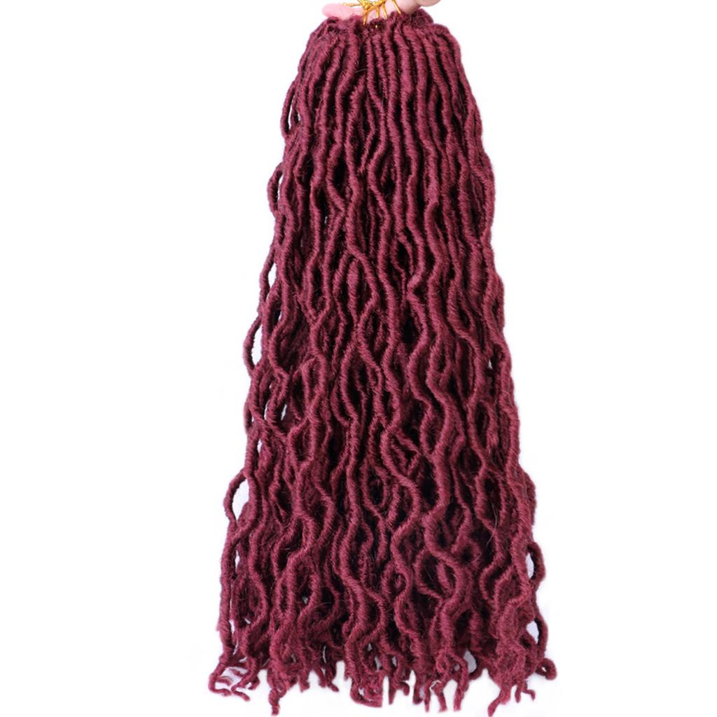 1 Pack24 Stands Wavy Gypsy Locs Wigs 18"" Long Dreadlock Wigs Synthetic Braiding Hair Extensions