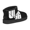 UGG Classic Ultra Mini Broken Logo 'Black White' Women's (Unisex) Snow Boots 1126373 BLK