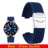 22x11 мм 24x12 мм выпуклый конец Силиконовый ремешок для часов Для Oris Aquis 7330 7740 Ремешок для часов Дайвинг Мягкая резина Мужской браслет