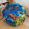 1pc Ocean Life Circular Artwork Umbrella with Plastic Handle,Suitable for All Seasons Home Travel Outdoor UmbrellaDD800