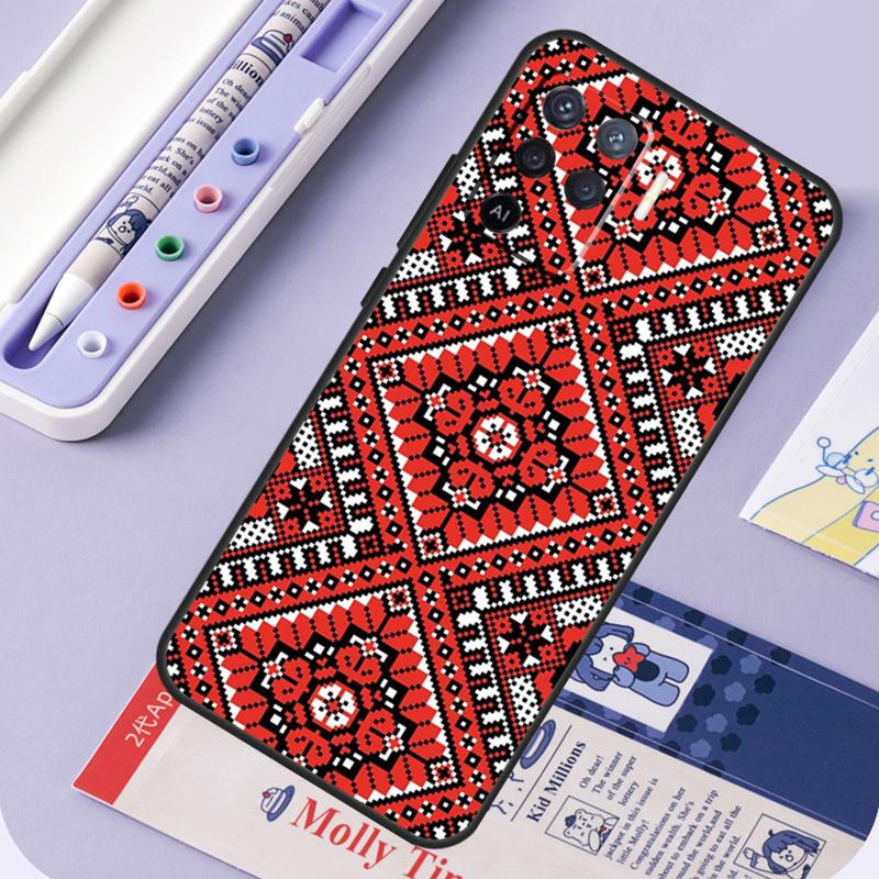 Украинский орнамент Чехол для Oppo A94 A74 A54 A15 A18 A38 A58 A78 A98 A40 A60 A80 A16 A76 A96 A57 A17 A77 A5 Pro