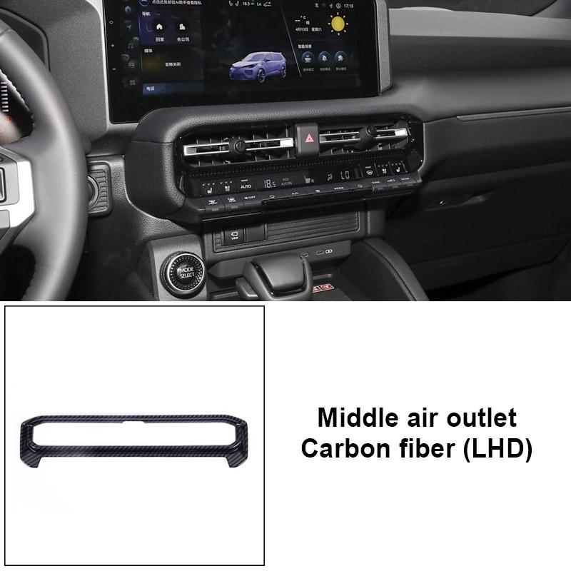 Vtear ABS Car Central Air Outlet Trim Cover Styling Interior Decoration Accessory Parts For Toyota Land Cruiser 250 Prado LC250