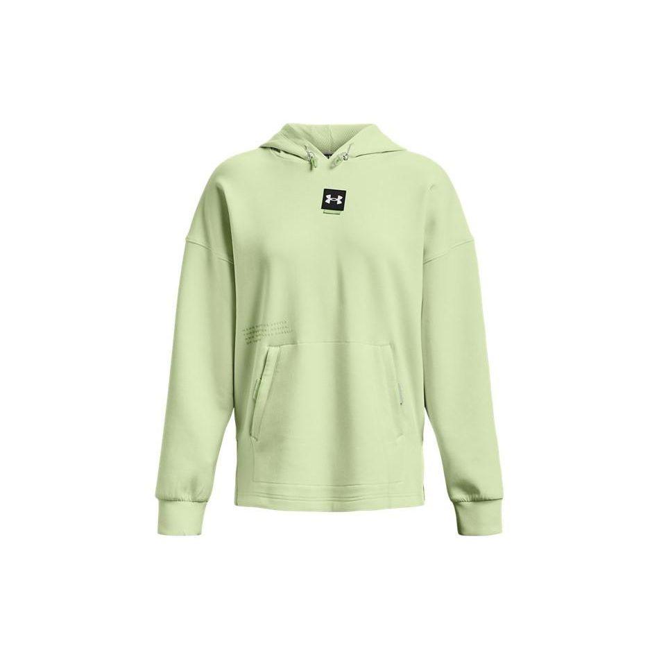 Under Armour Толстовка с капюшоном, однотонная, женская, цвет зеленый 1374117-369