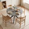 Extendable Dining Table for 4–6 People, Kitchen Table in Industrial Look with Spider Leg, Black