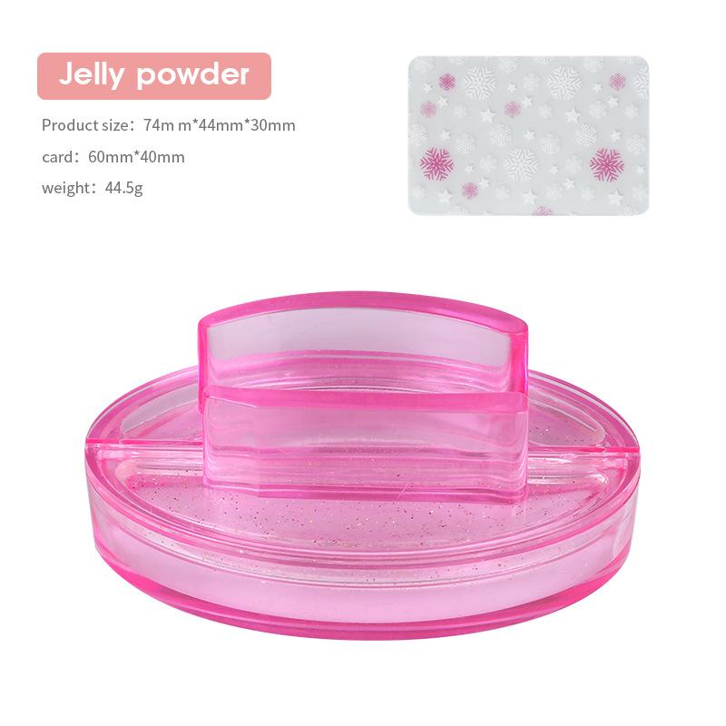 Кристаллический блестящий скребок для штампов для ногтей, прозрачное желе, силиконовая головка для французских ногтей, наборы для маникюра, набор инструментов для штамповки ногтей