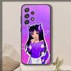 A-Aphmau M-мяу Кошки Чехол для телефона для Samsung S25,S24,S21,S22,S23,S30,Ultra,S20,Plus,Fe,Note,10,9,5G Черный Чехол