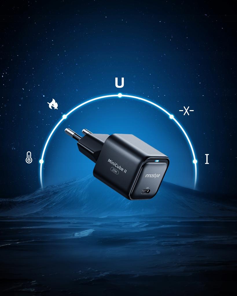 Innostyle Quick Charger Cube Usb-C 33W Usb Type C Gan Ii For Samsung Led