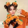 Creative Funny Pumpkin Headbands Cute Cartoon Pumpkin Devil Figurine Headbands Halloween Party Hair Styling Hoops Accessories