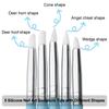 5Pcs/Set Silicone Clay Sculpting Nail Art Silicone Pen Dual Head Embossing Brush UV Gel Dotting Painting Pen Nail Drawing Tools