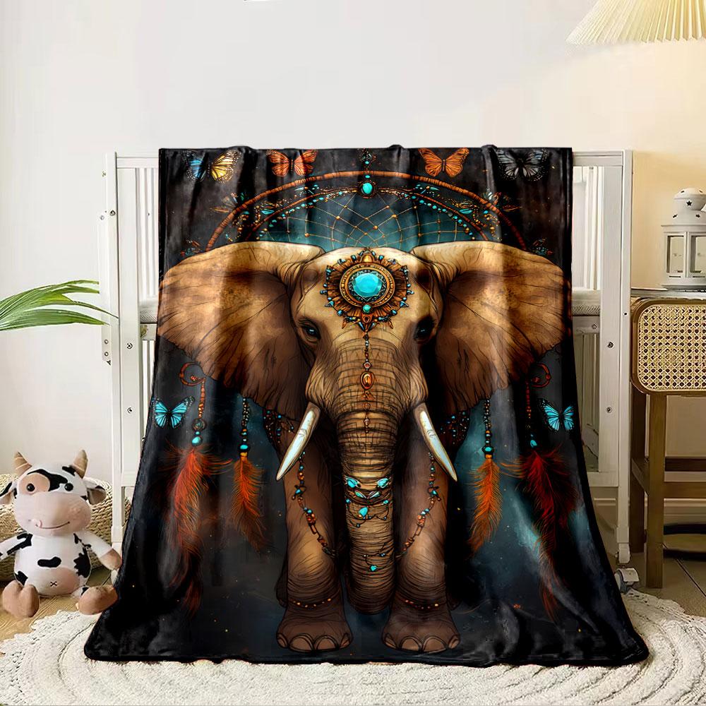 Mystical Elephant Dreamcatcher for all seasons blanket lunch break throw gift