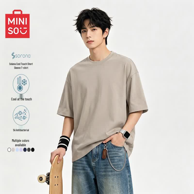 MINISO Мужская дышащая футболка Solona с коротким рукавом из ледяного шелка